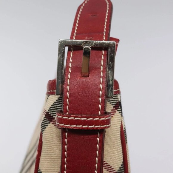 BURBERRY Nova Check Blue Label Shoulder Bag Canvas Beige Auth EC388 - Picture 13 of 16